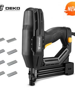 Pistola eléctrica DEKO DKET02 de grapas para muebles y carpinteria