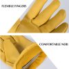 Guantes de trabajo de proteccion para soldadura TIG de piel de ciervo - Imagen 4