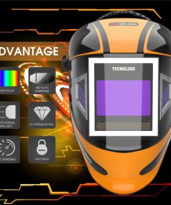 Mascara de soldadura YESWELDER de oscurecimiento automático con filtro de visión de 180°