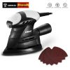 Lijadora Orbital Electrica DEKO DKMS01 130W con 9 Lijas color amarilla - Imagen 2
