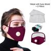 Máscara protectora de algodón integrada con gafas
