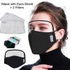 Máscara protectora de algodón integrada con gafas