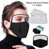 Máscara protectora de algodón integrada con gafas