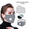 Máscara protectora de algodón integrada con gafas