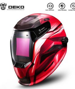 Mascara de soldar oscurecimiento solar automático DEKO modelo Rojo
