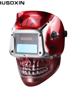 Máscara de Soldadura modelo esqueleto Batería AAA de cráneo rojo