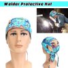 Pañuelo o bandana protectora de algodón ignífugo para soldadores
