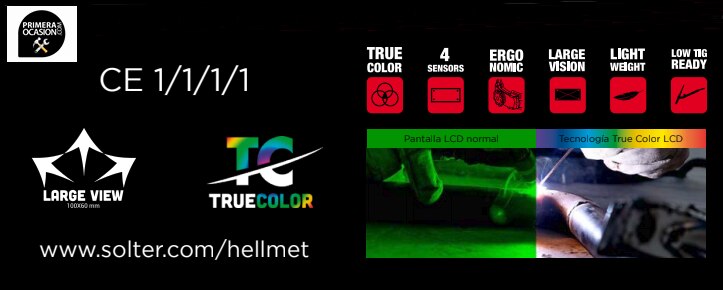 Pantalla soldadura automatica modelo SOLTER HELLMET GUARDIAN