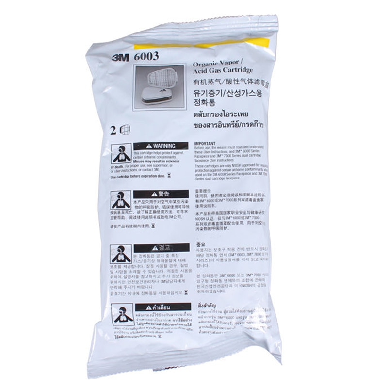 Cartuchos filtro 3M de 6001, 6002, 6003, 6006 para mascaras 6000, 7500, 6800, - Imagen 6