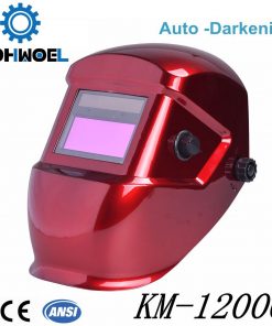 Careta casco de soldadura Darken color rojo modelo KM-1200C