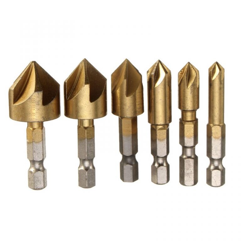 Juego De 4 Avellanadores HSS Titanio - Para Metal, Madera Y Plástico, ángulo 90°, Rangos 2-20mm