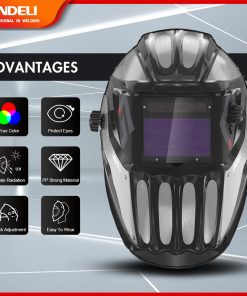 Máscara de soldadura ANDELI energía solar oscurecimiento automático filtro de luz TIG/MIG/CUT/MMA