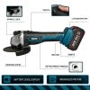 Amoladora angular e inalámbrica para corte WOSAI-M14 eléctrica sin escobillas de Iones litio de 20V - Imagen 3