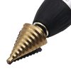 Juego de brocas Drill escalonadas de acero de alta velocidad, de cobalto, titanio HSS, 5 piezas - Imagen 3
