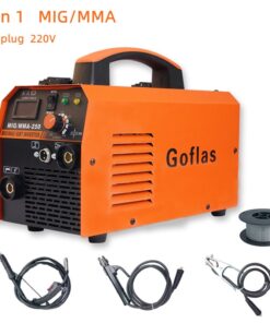 Equipo de soldadura MIG semiautomático de 220V, 2 en 1  sin Gas, inversor MMA/MIG