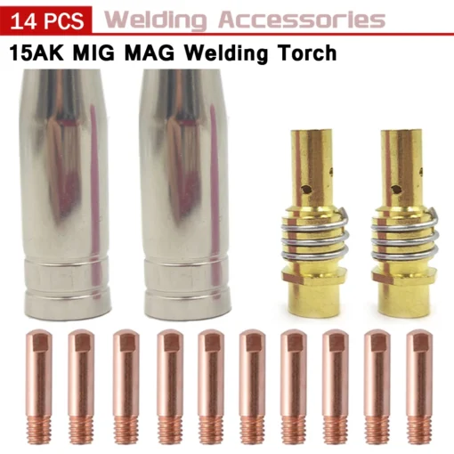 Potencia Tu Soldadura con Boquillas MB-15AK: Variedad de Tamaños y Puntas Duraderas - 14 Unidades