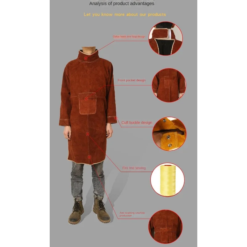 Ropa de trabajo protectora para soldador profesional: Ignífuga y Estilizada - Imagen 5